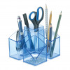 HAN SCALA pennenhouder 12,5 x 12,5 x 10,0 cm blauw-transparant