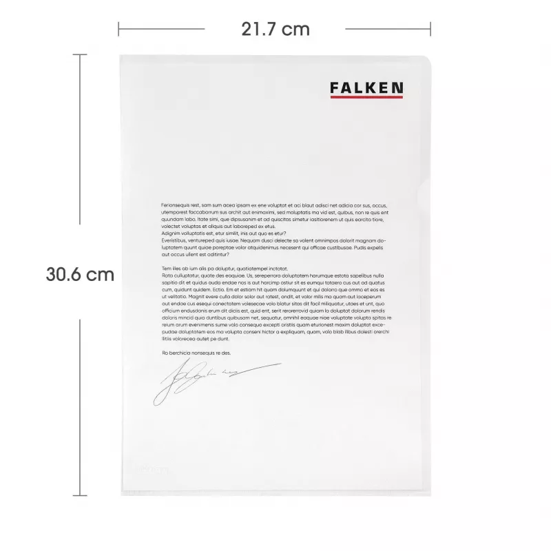 Falken insteekhoezen DIN A4, gegrainde oppervlakte, 0,09 mm, transparant