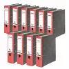 FALKEN recycling ordner A4, 8 cm, rood gemarmerd