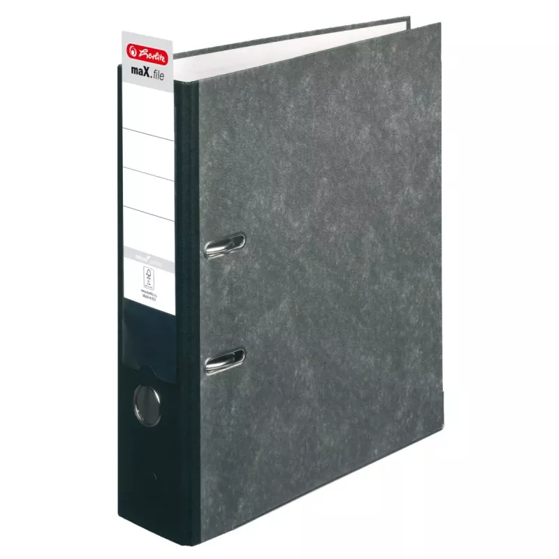 Herlitz ordner maX.file nature pock A4, 8 cm, wolkenmarmor bekleding
