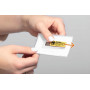 Durable CLICK FOLD naambadge met magneet 40 x 75 mm, transparant, 10 stuks