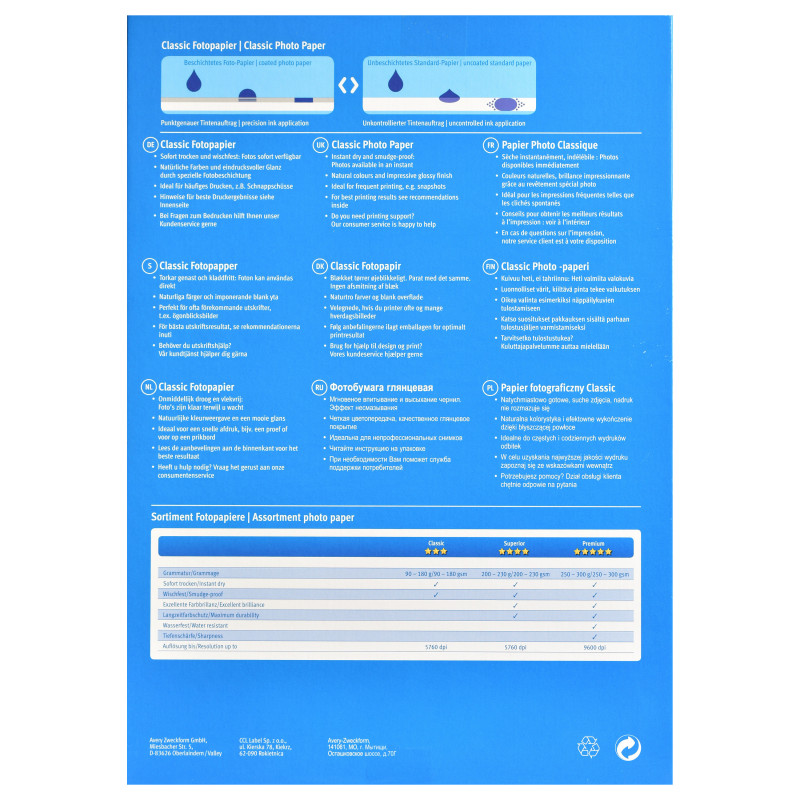 Avery Zweckform Everyday 2496 fotopapier A4, 180 g/m², wit, 100 vel