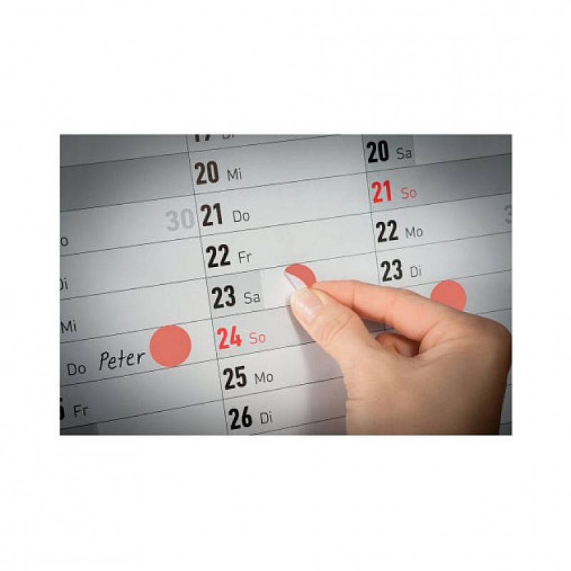 Avery Zweckform markeringsstickers 3595, herbruikbaar, rood, Ø 18 mm, 96 stuks