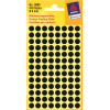 Avery Zweckform markeringsstickers 3009, zwart, Ø 8 mm, 416 stuks