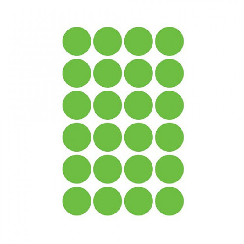 Avery Zweckform 3597 afneembare markeringsstickers, Ø 18 mm, groen, 96 stk.