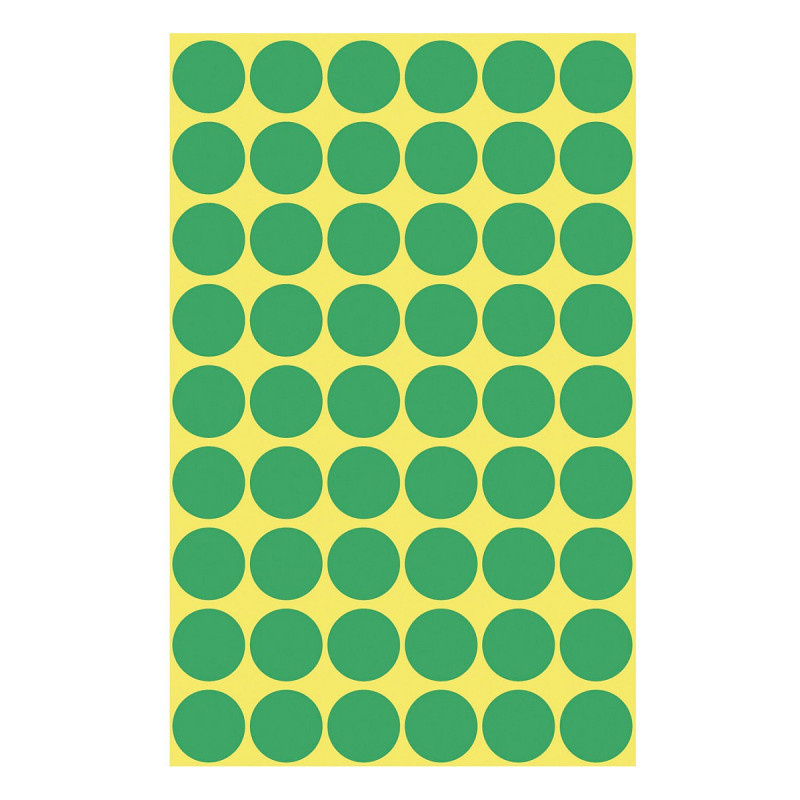 Avery Zweckform 3143 markeringsstickers, Ø 12 mm, groen, 270 stk.
