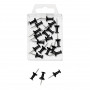 WEDO prikbordpinnen, zwart, inhoud: 20 stuks, pinlengte: 12 mm, kopdiameter: 10 mm, in transparant doosje (54 101)