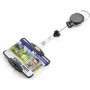 DURABLE pasjeshouder met yoyo EXTRA STERK voor 1 kaart, zwart (868901)