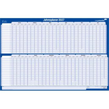 Legamaster projectjaarplanner, maandindeling, 90 x 60 cm