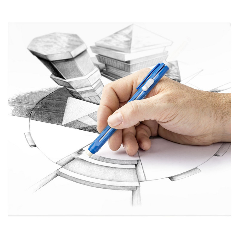 STAEDTLER Mars plastic 528 50 gumstift, navulbaar, blauw