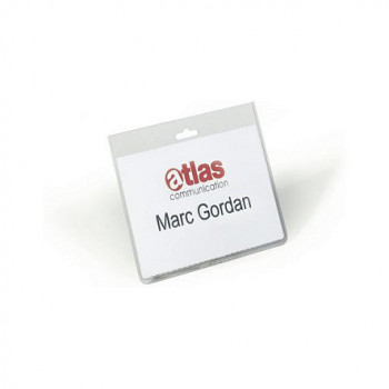 DURABLE naambadges transparant 9 cm x 6 cm
