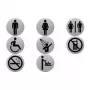 helit pictogram wikkelruimte, Ø 115 mm, edelstaal, zilver, zelfklevend (H6271600)