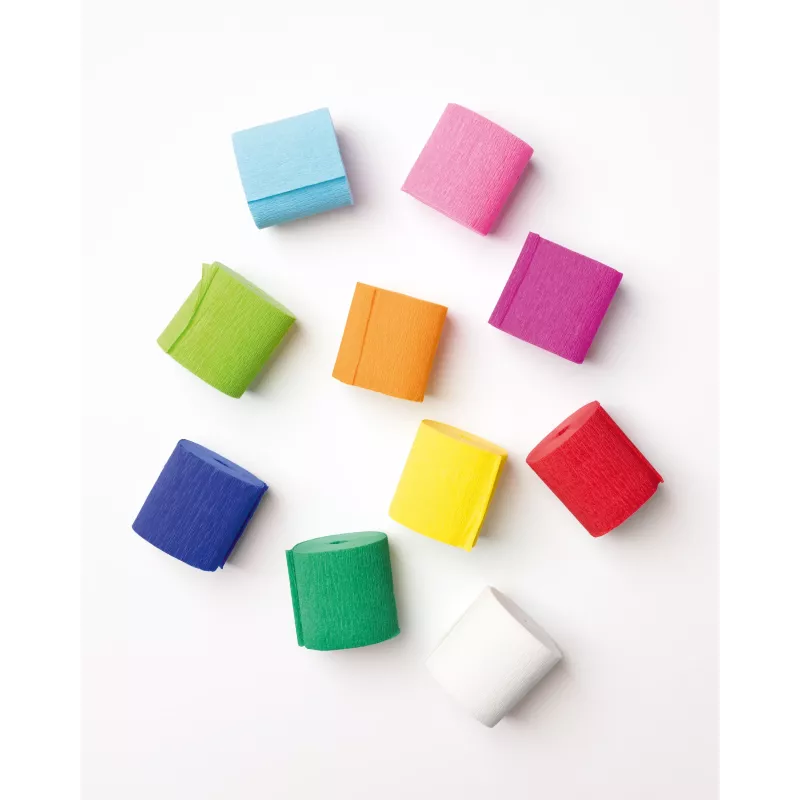 folia crêpepapier decoratiebanden kleur gesorteerd 32,0 g/m² 10 rollen