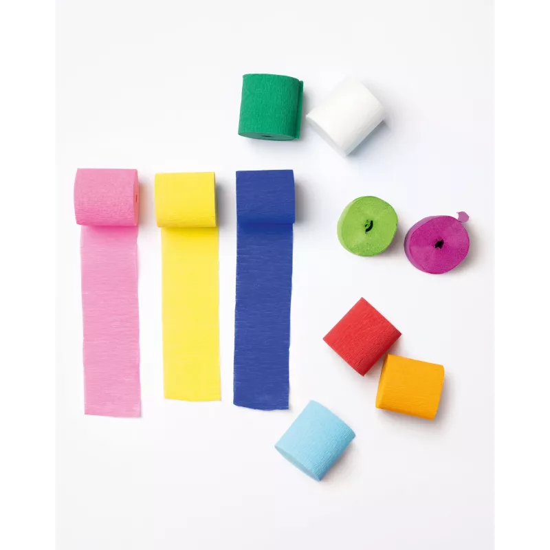 folia crêpepapier decoratiebanden kleur gesorteerd 32,0 g/m² 10 rollen