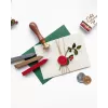 folia zegelset, rood, zilver, goud