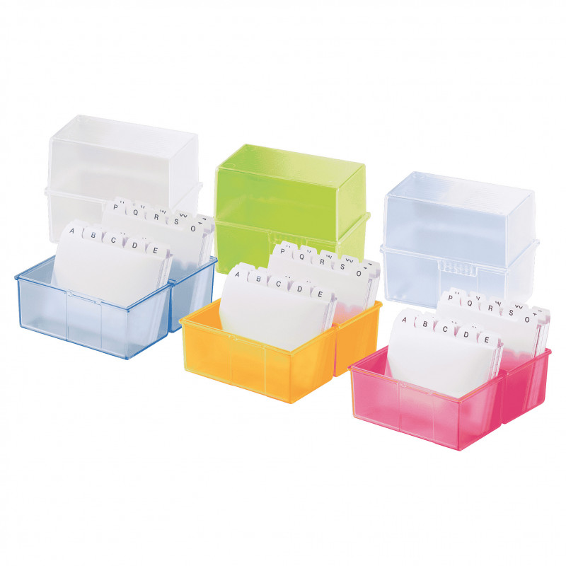 HAN A8 kaartbak DIN A8 300 kaartjes blauw-transparant
