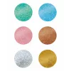 folia stempelkussens 6x 2,4 x 2,4 cm goud, zilver, koper, rood, blauw, groen