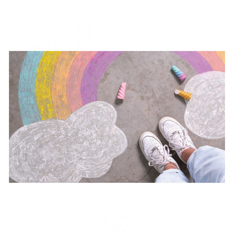 folia Unicorn stoepkrijt kleur assorti