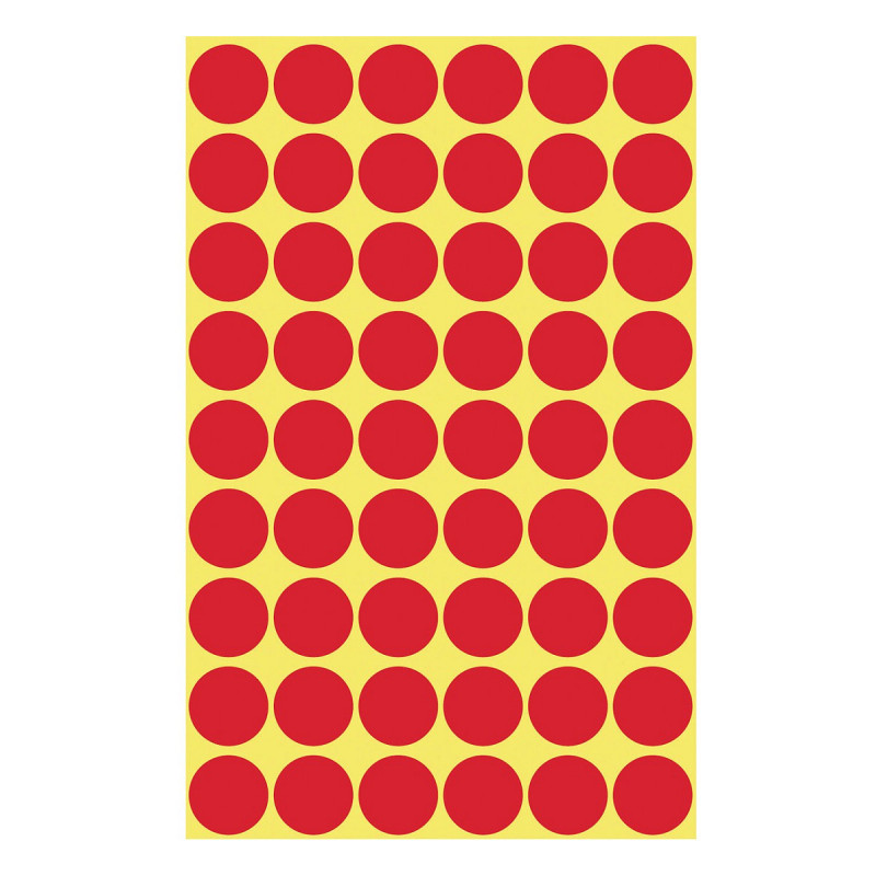AVERY Zweckform markeringsstickers 3141, rood, Ø 12 mm, 270 stuks