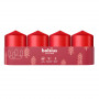 Bolsius stompkaarsen Ø60x40 mm, rood, 4 stuks