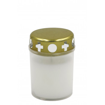 Candela grafkaars met deksel, brandduur ~20 uur, wit