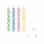 PAPSTAR magische verjaardagskaarsen, 6 cm, bont