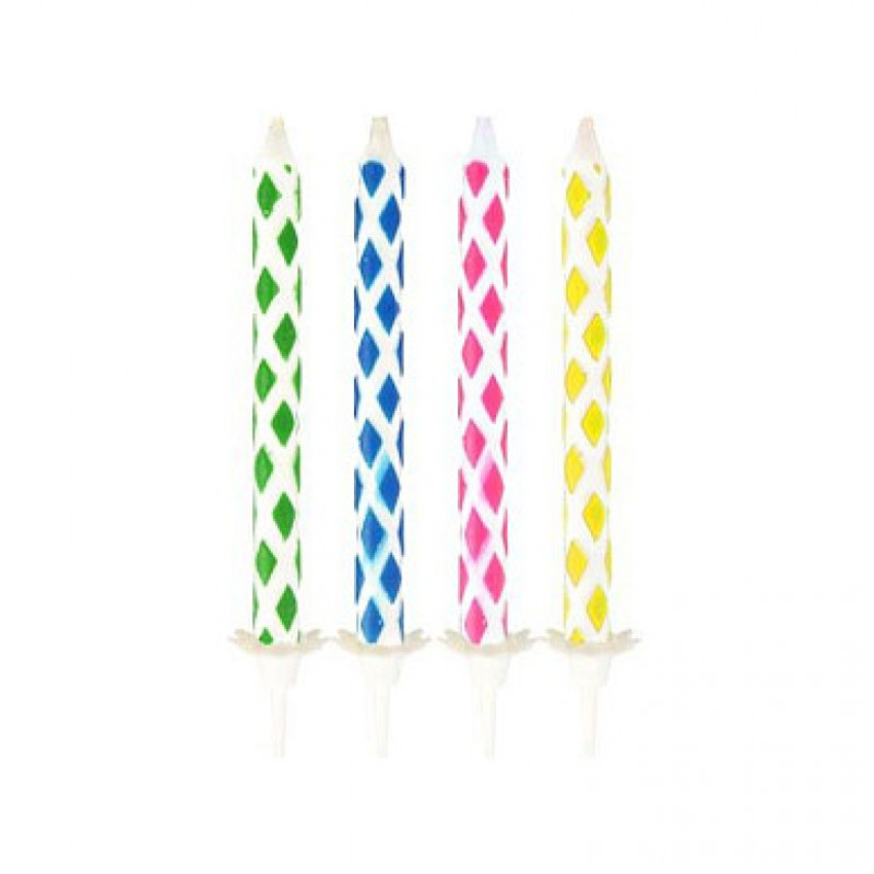 PAPSTAR magische verjaardagskaarsen, 6 cm, bont