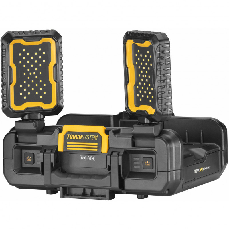 DeWALT DWST08061-1 ToughSystem 2.0 gereedschapskoffer met verlichting, 14 l, zwart/geel