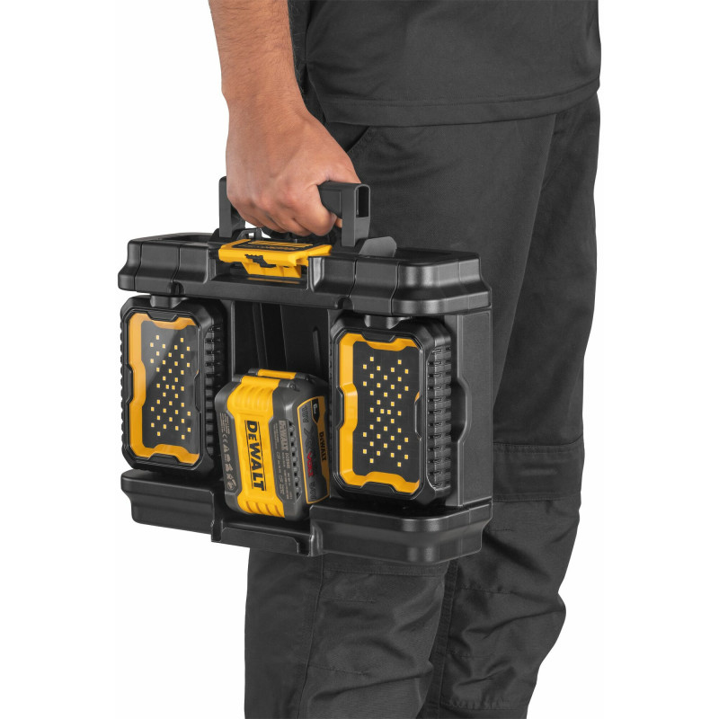 DeWALT DWST08061-1 ToughSystem 2.0 gereedschapskoffer met verlichting, 14 l, zwart/geel