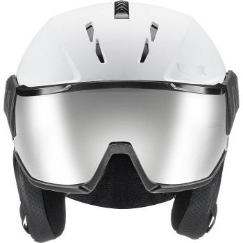 UVEX Instinct Visor skihelm, zwart/wit, 53-55 cm (56/6/260/50)