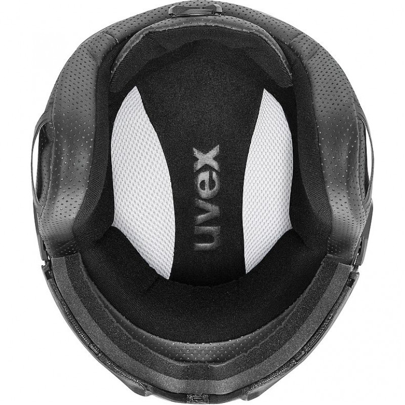 UVEX Instinct Visor skihelm, zwart/wit, 53-55 cm (56/6/260/50)
