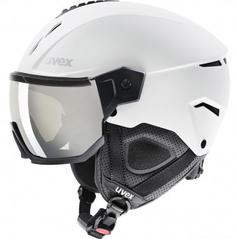 UVEX Instinct Visor skihelm, zwart/wit, 56-58 cm (56/6/260/50)