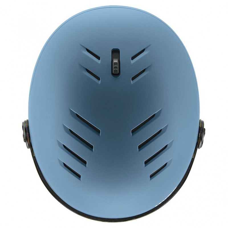 UVEX Wanted Visor skihelm, steen/blauw, 58-61