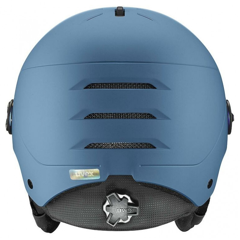 UVEX Wanted Visor skihelm, steen/blauw, 58-61