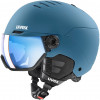 UVEX Wanted Visor skihelm, steen/blauw, 58-61