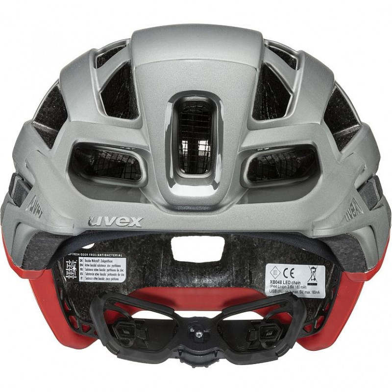 UVEX Finale Light 2.0 fietshelm, grijs/rood, 52-57