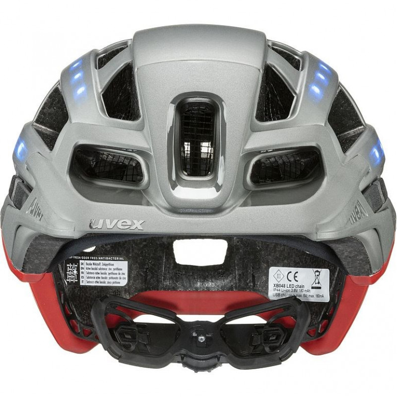 UVEX Finale Light 2.0 fietshelm, grijs/rood, 52-57