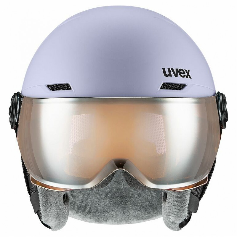 UVEX Rocket jr. Visor kinderskihelm 54-58, lavendel