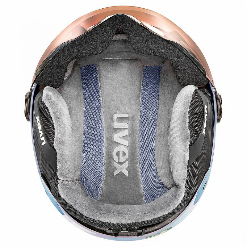 UVEX Rocket jr. Visor kinderskihelm 54-58, lavendel