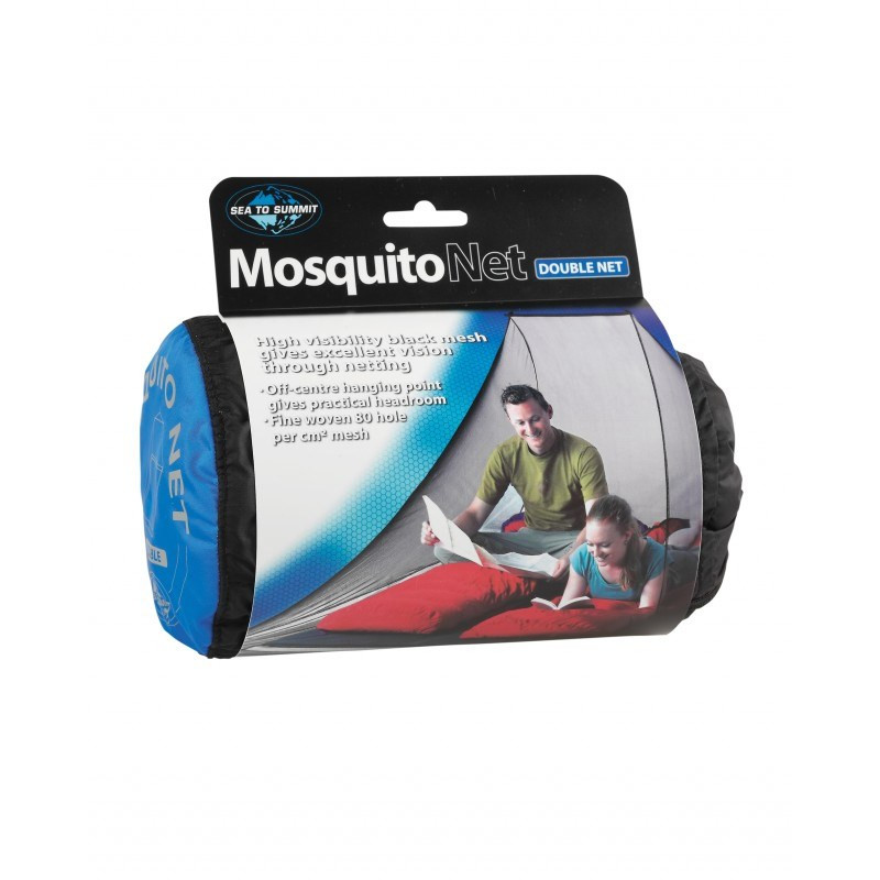 Sea to Summit Mosquito Pyramid Net Double klamboe voor twee personen, zwart