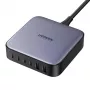 Ugreen 200W GaN-oplader, 4x USB-C, 2x USB-A, zwart