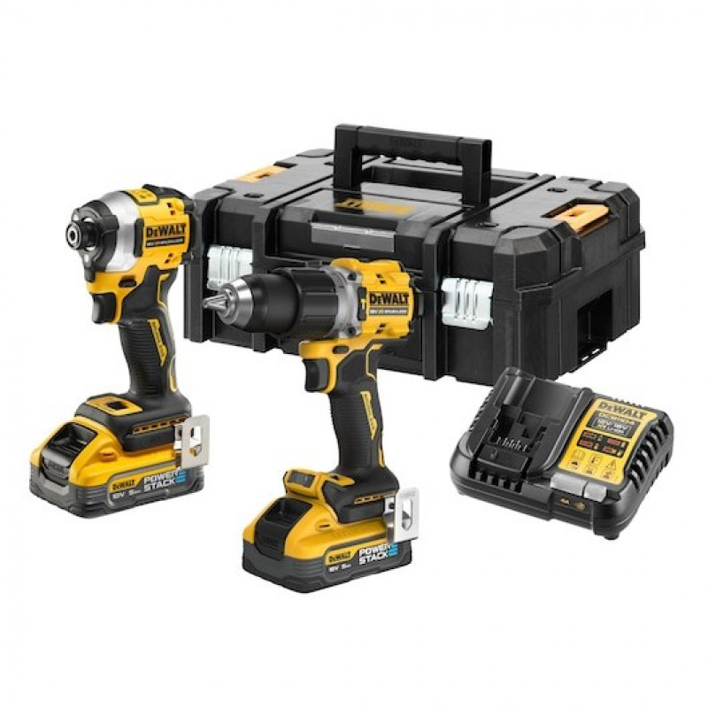 DeWalt DCK2050H2T-QW gereedschap-combiset DCD805 + DCF850, 18 V, 2 x 5,0 Ah accu