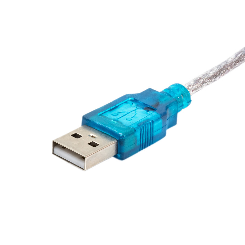 Akyga AK-CO-02 converterkabel USB-A stekker naar RS-232 DB9 stekker, 1 m, wit
