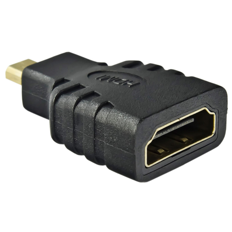 Akyga AK-AD-10 adapter HDMI bus naar Micro-HDMI stekker, zwart