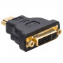 Akyga AK-AD-02 adapter DVI-I 24+5 bus naar HDMI stekker, zwart