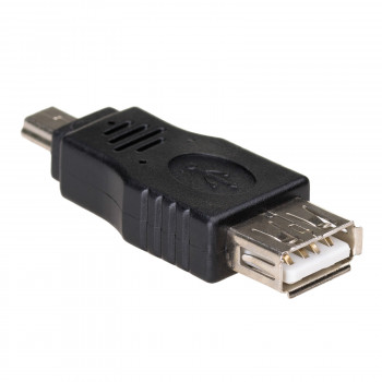 Akyga AK-AD-07 OTG-adapter USB-A bus naar Mini-USB stekker, zwart