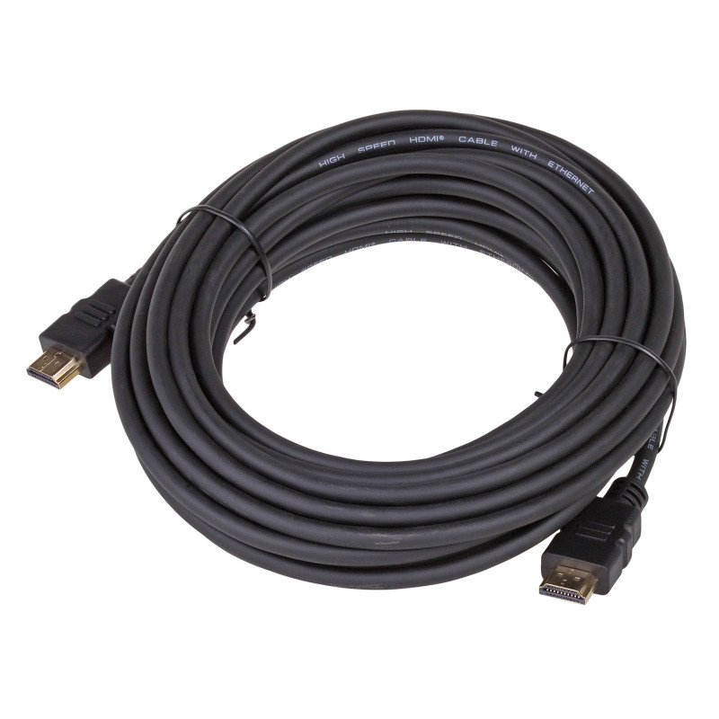 Akyga AK-HD-100A HDMI 1.4 High-Speed-kabel met Ethernet, 10 m, zwart