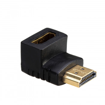Akyga AK-AD-01 HDMI-adapter stekker naar bus, 90° naar boven gewinkeld, zwart