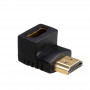 Akyga AK-AD-01 HDMI-adapter stekker naar bus, 90° naar boven gewinkeld, zwart