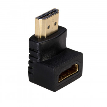 Akyga AK-AD-01 HDMI-adapter stekker naar bus, 90° naar boven gewinkeld, zwart